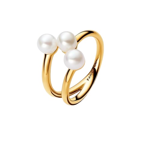Anello Tripla Fascia con Perle d Acqua Dolce Coltivate Pandora Essence PC Gioielli