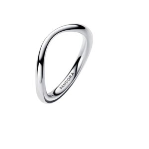 Anello Doppia Fascia Logo e Pavé »
