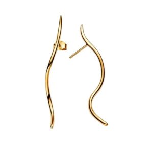 Orecchini Cerchi Aperti Linea Sinuosa con Perla d'Acqua Dolce Coltivata Pandora Essence »