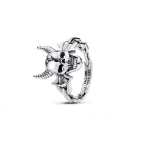 Anello Doppia Fascia Logo e Pavé »
