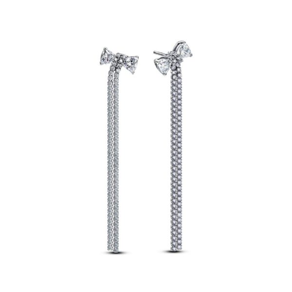 Orecchini Pendenti Fiocco Luminoso e Pavé a Cascata »