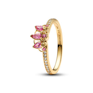 Anello Doppia Fascia Logo e Pavé »