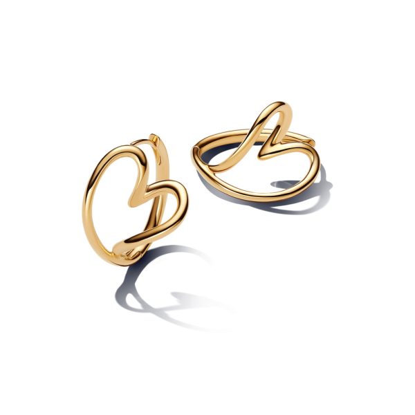Orecchini Cerchi Cuori Linea Sinuosa Pandora Essence »