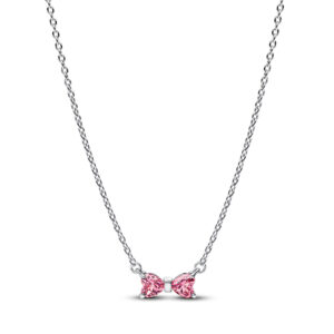 Collana Fiocco Luminoso Rosa
