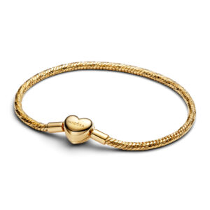 Bracciale Pandora Moments Maglia Snake Sfaccettata con Chiusura a Cuore
