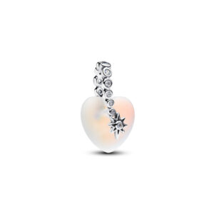 Charm Pendente Cuore e Stella Cadente