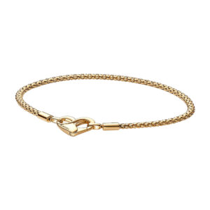 Bracciale Maglia Geometrica con Chiusura a Cuore