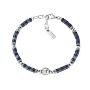 Bracciale Amen Tifoso Nero e Azzurro