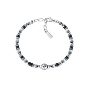 Bracciale Amen Tifoso Bianco Nero