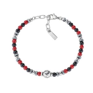 Bracciale Amen Tifoso Rosso Nero