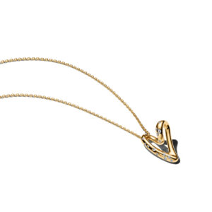 Collana Cuore Linea Sinuosa con Pietre Luminose Pandora Essence