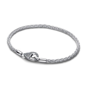Bracciale Pandora Maglia Coda di Volpe con Chiusura Pavè