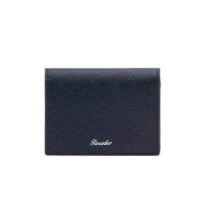 Portacarte Pelle Uomo Pineider Essenziale Blu Pattina