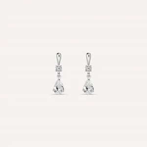 Orecchini Stroili Lobo Bon Ton Oro Bianco 9K Zirconi 1433503