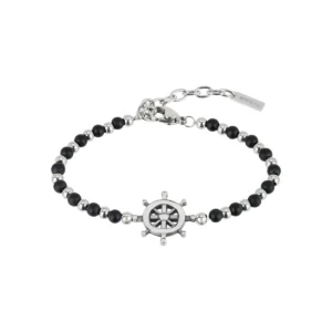 Bracciale Uomo Breil Black Onyx Acciaio e Onice Nera – TJ2408