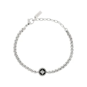 Bracciale Uomo Breil Ketch Acciaio Bicolor Argento/Nero – TJ3219