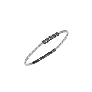 Bracciale Uomo Breil Loop Acciaio Bicolor Argento/Canna di Fucile – TJ3438