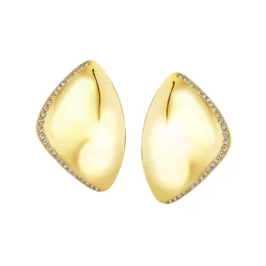 Orecchini Donna Breil Retwist Acciaio Oro e Cristalli – TJ3918