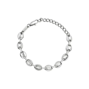 Bracciale Uomo Breil Newton Acciaio Silver Maglia Marina – TJ3974