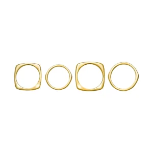 Collana Donna Breil Magnetica System Girocollo Acciaio โ TJ3895 » Set 4 Anelli Breil Tetra Gold