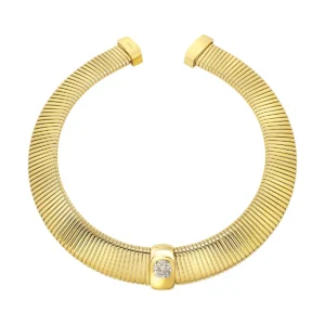 Collana Lunga Donna Breil Stylize Tubogas Gold Zirconia – TJ4049