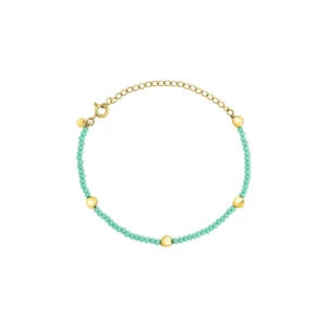 Bracciale Donna Breil B Rocks Acciaio Gold Cristalli Verdi – TJ4081