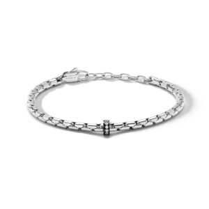 Bracciale Comete Chain UBR 1133 » Bracciale in acciaio con PVD nero e zirconi bianchi